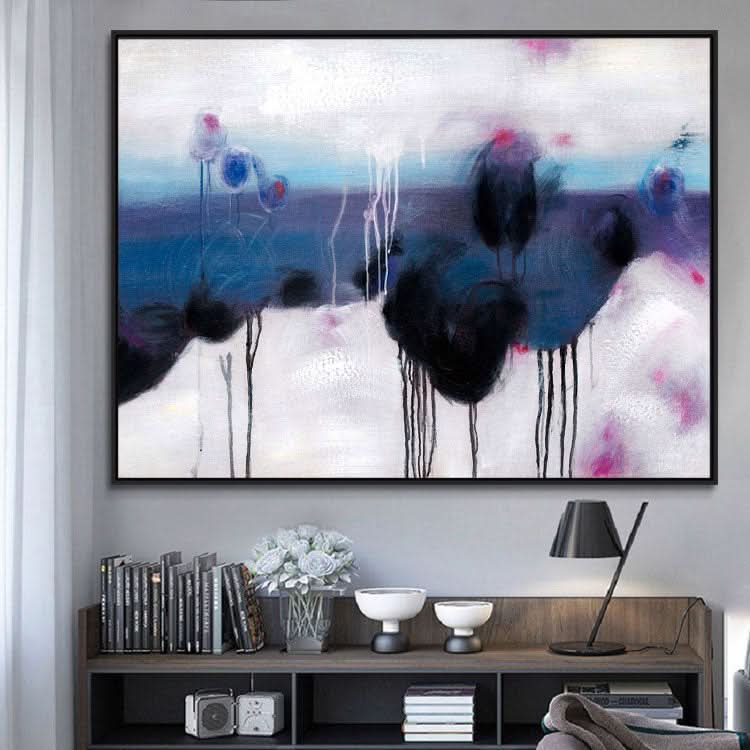 Peinture à l'huile faite à la main, peinture d'art abstrait sur toile, art moderne abstrait