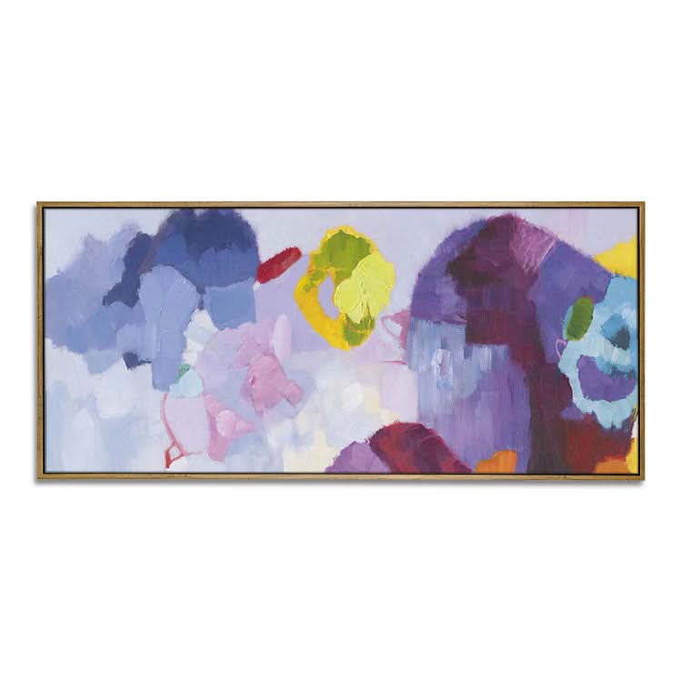 Peinture abstraite Feuille jaune Peinture acrylique abstraite sur toile | Combat