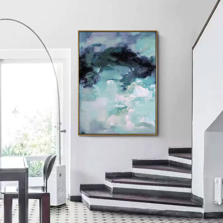 Modern Art Abstract Painting, Diptych, Original Painting Canvas Art - Handmade Modern Original Oil Painting Abstract Wall Art Printing Canvas Print