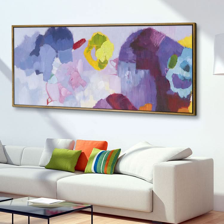 Peinture abstraite Feuille jaune Peinture acrylique abstraite sur toile | Combat