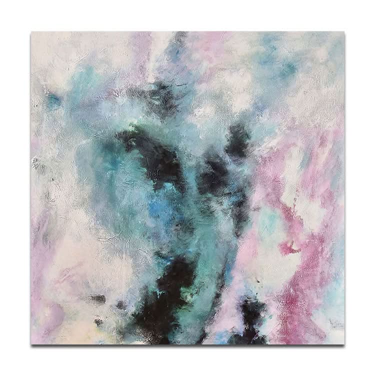 Cadre d'art mural coloré abstrait extra large, peinture acrylique sur toile, peinture murale moderne faite à la main | Une vue aérienne d'une montagne