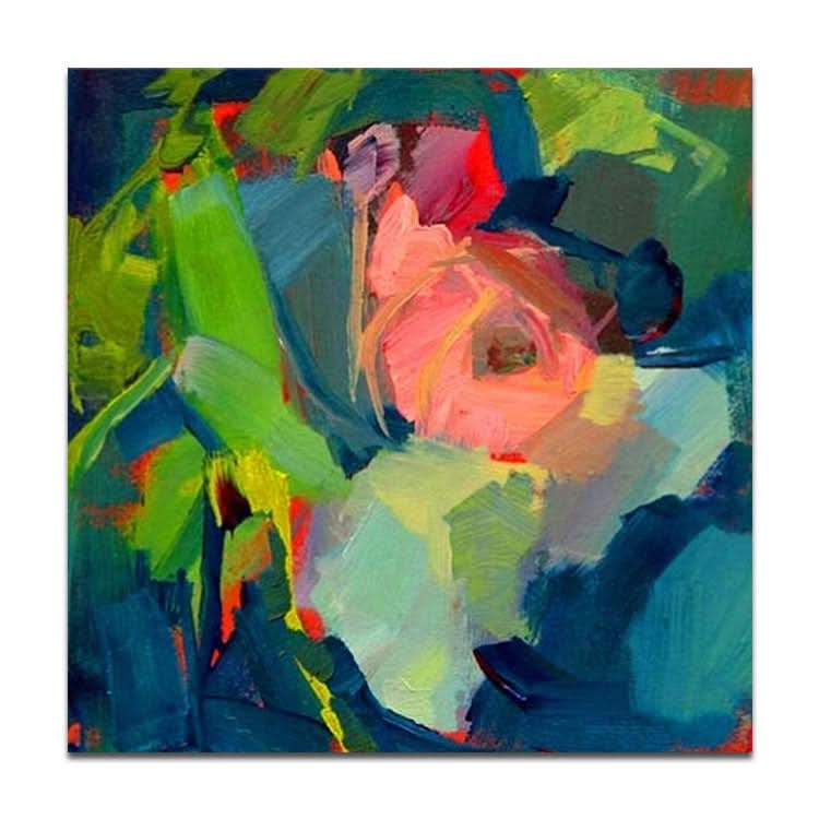 Grandes peintures abstraites vertes Peintures abstraites du désert Peintures abstraites bleu foncé Abstrait original | Fleurs