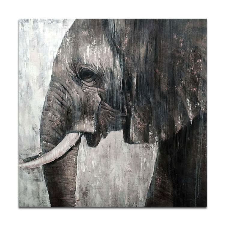 Großes abstraktes Elefantengemälde, süßes Elefanten-Ölgemälde, Original-Impasto-Gemälde, übergroßes Elefantengemälde, abstrakt | Die Trauer des Elefanten