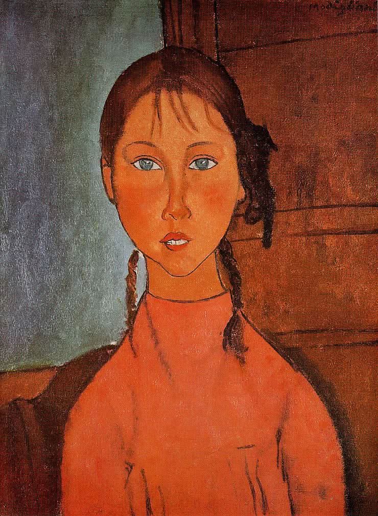 Fille avec des tresses