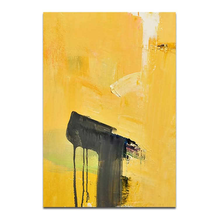 Peinture abstraite noire et or Art déco
