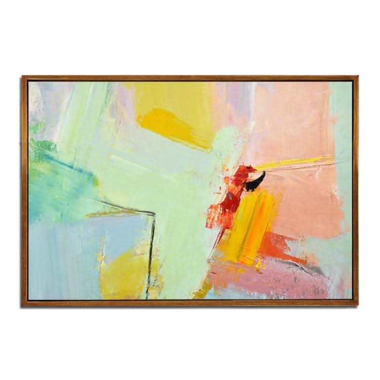 Peinture abstraite jaune beige sur toile, peinture à l'huile, art contemporain abstrait | Île suspendue