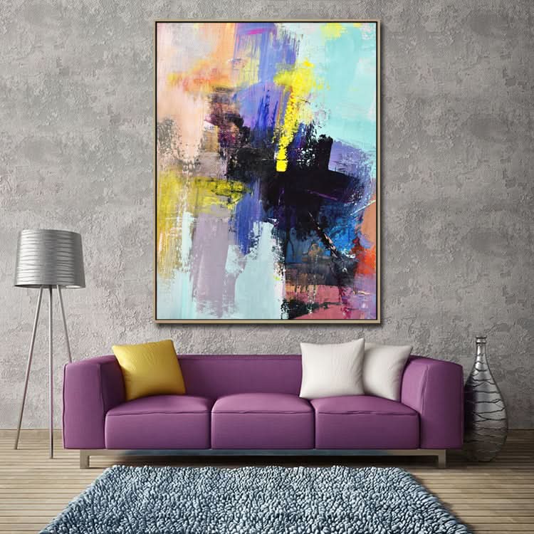 Brave the Wind and The Waves - Hand Painted Abstract Canvas Painting Contemporary Wall Art