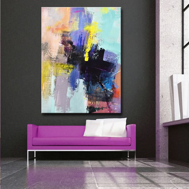 Brave the Wind and The Waves - Hand Painted Abstract Canvas Painting Contemporary Wall Art