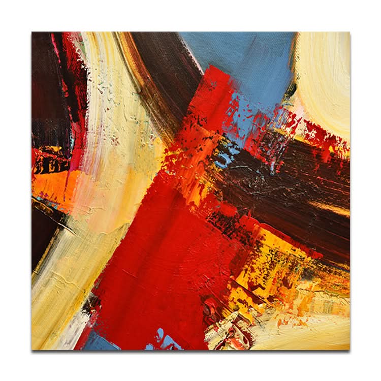 Peinture à l'huile sur toile à la main Peinture à l'huile originale Peintures modernes Grande peinture rouge Œuvre d'art originale Peinture jaune Peinture moderne | La route de la vie