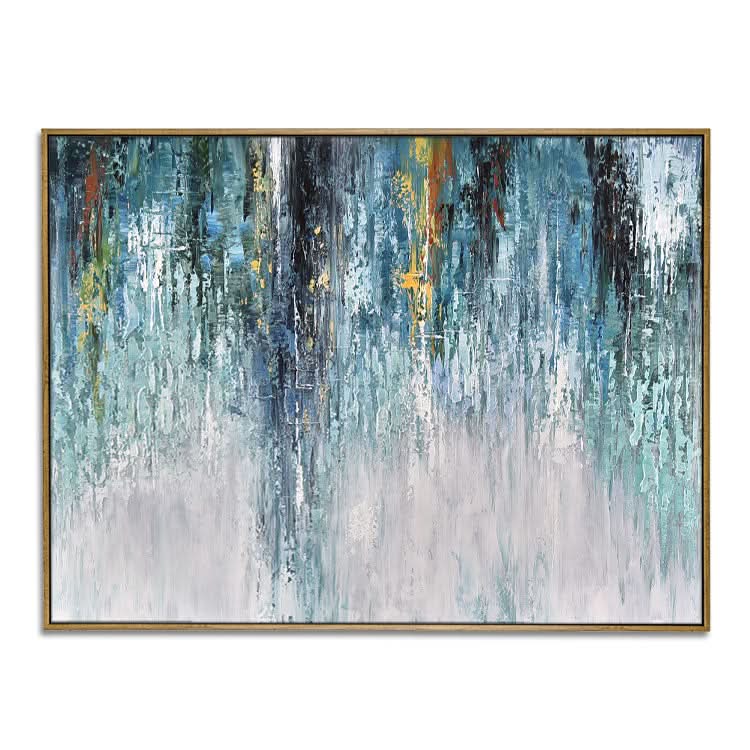 Peinture abstraite moderne peinte à la main - La cité perdue