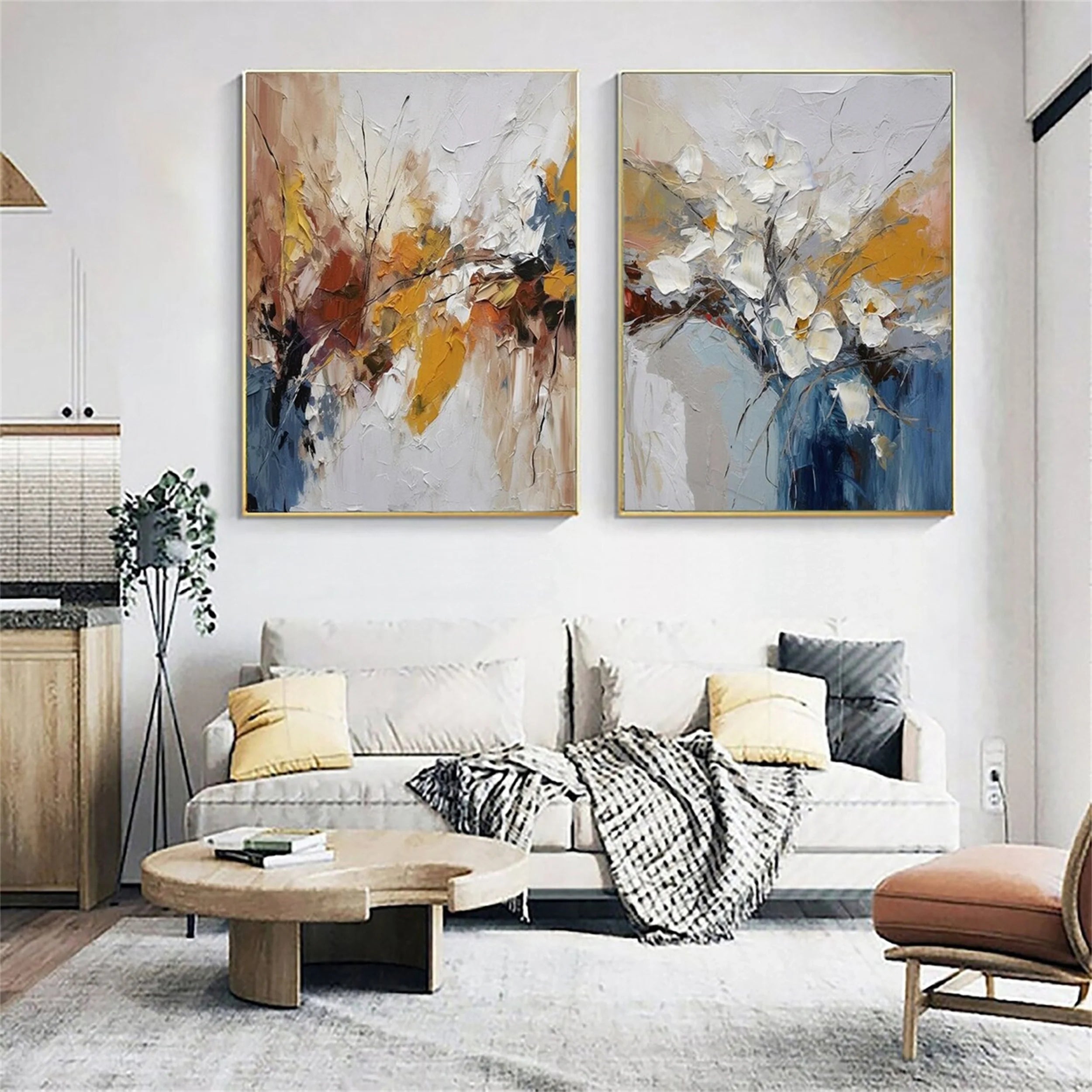 Flower And Tree Painting Set of 2 #FT 040