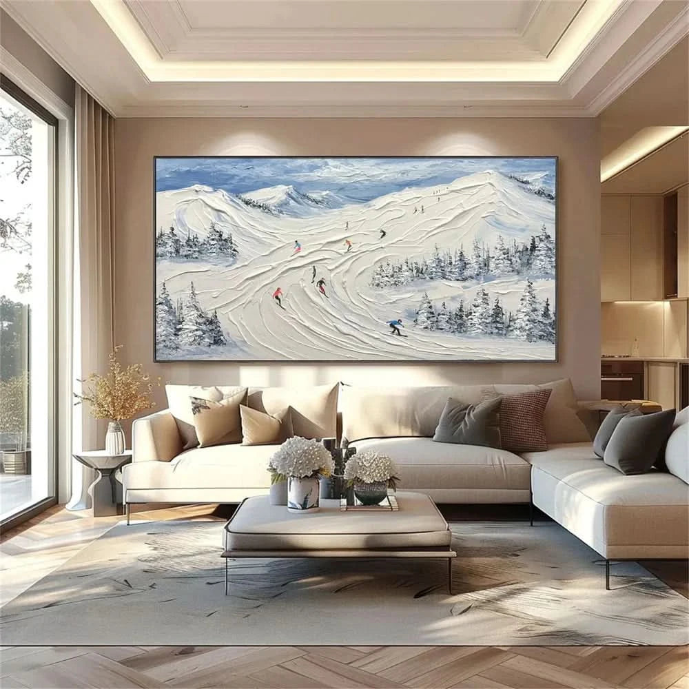White Sport Art Minimalist Textured Wall Art #SA005