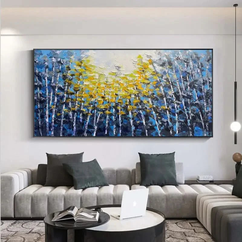 Colorful Flower & Tree Abstract Textured Wall Art#ML003