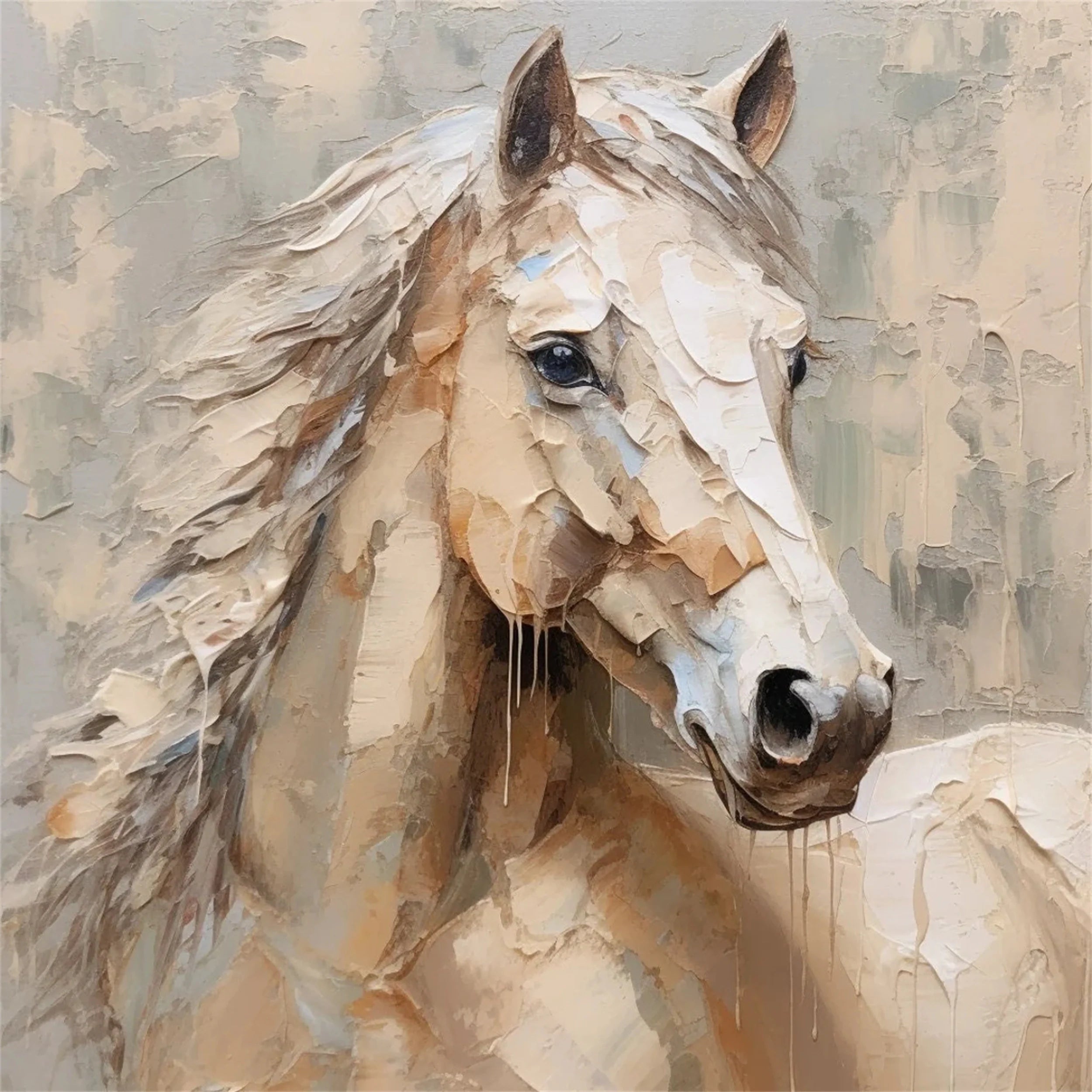 Colorful Horse Abstract Animal Wall Art #AL006