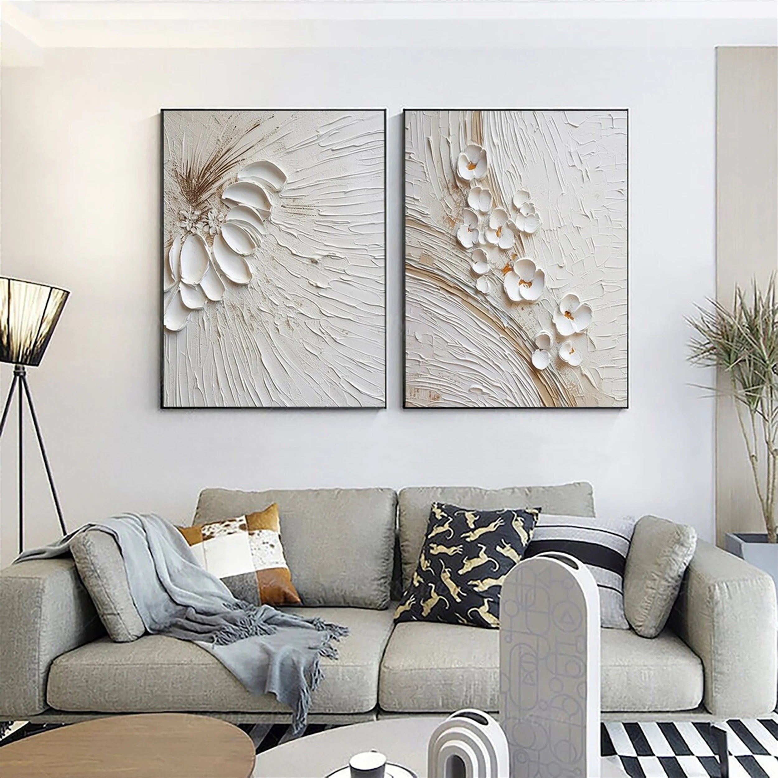 Flower And Tree Painting Set of 2 #FT 038