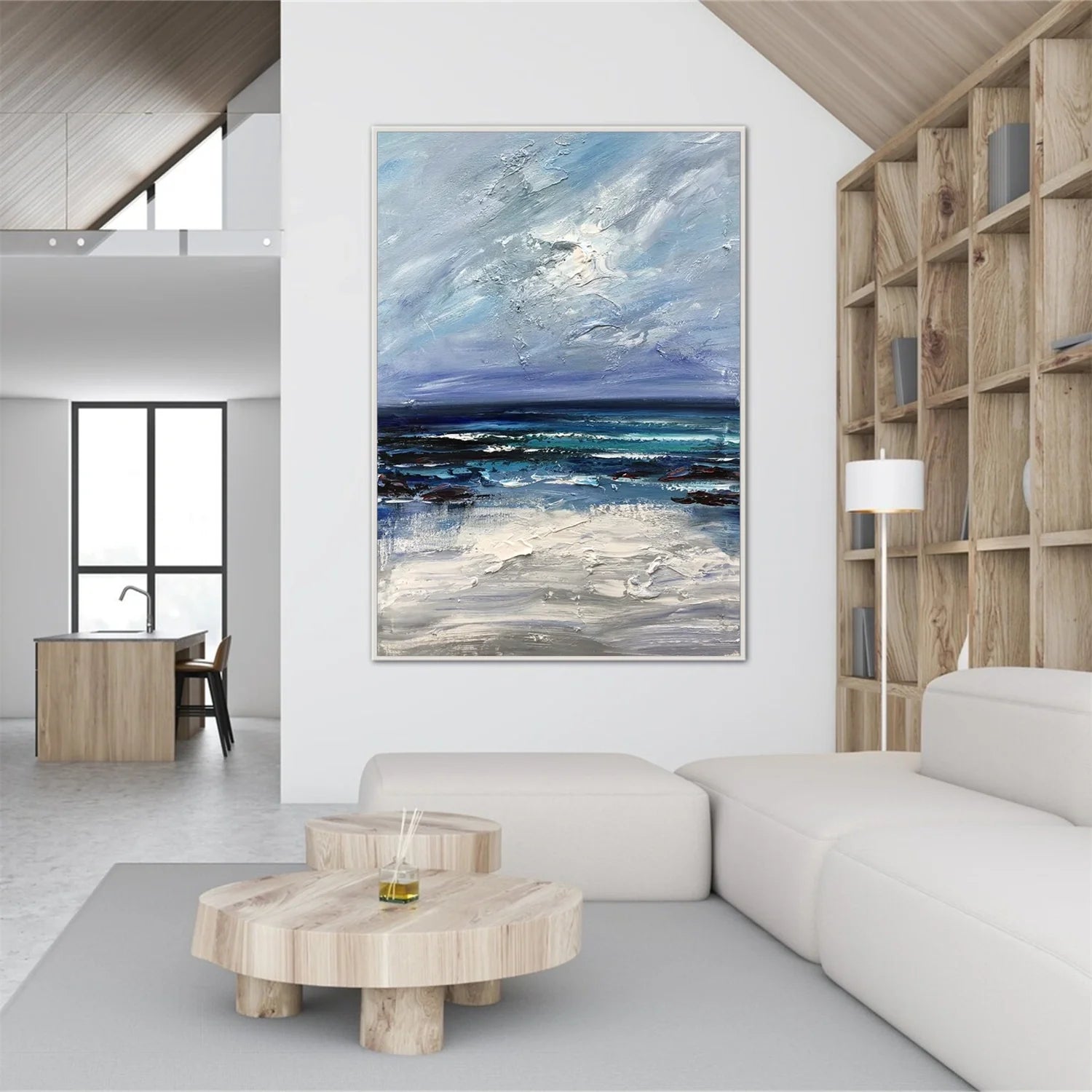 Sea & Sky Abstract Textured Wall Art #MS126