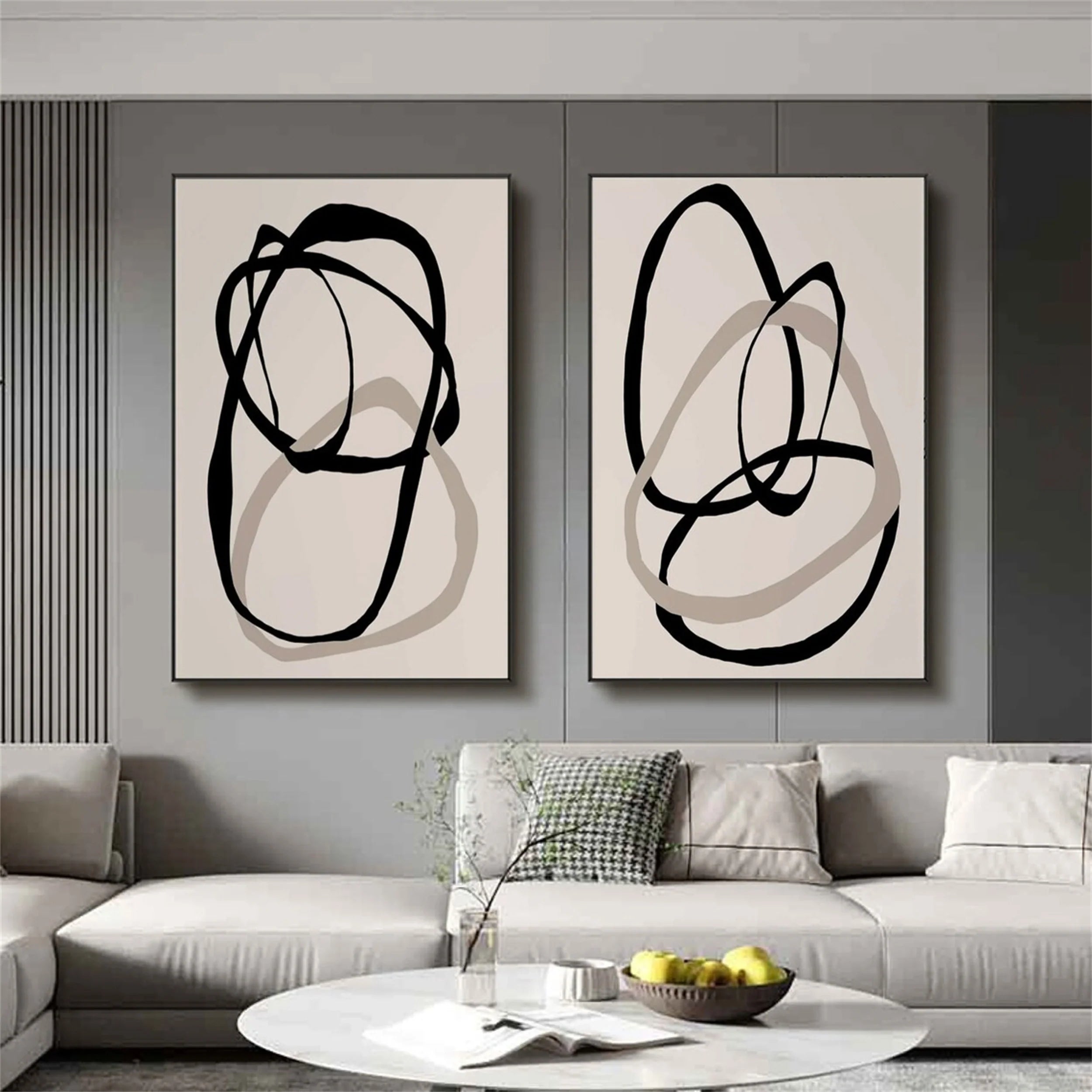 Abstract Painting Set of 2 #AB 097