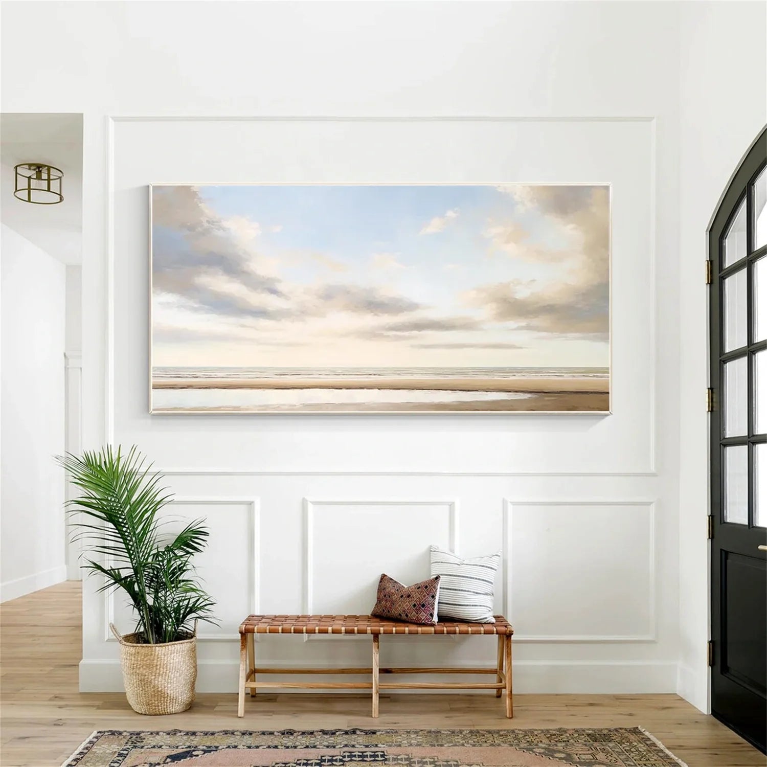 Ocean And Sky Abstract Canvas Art #OS 281