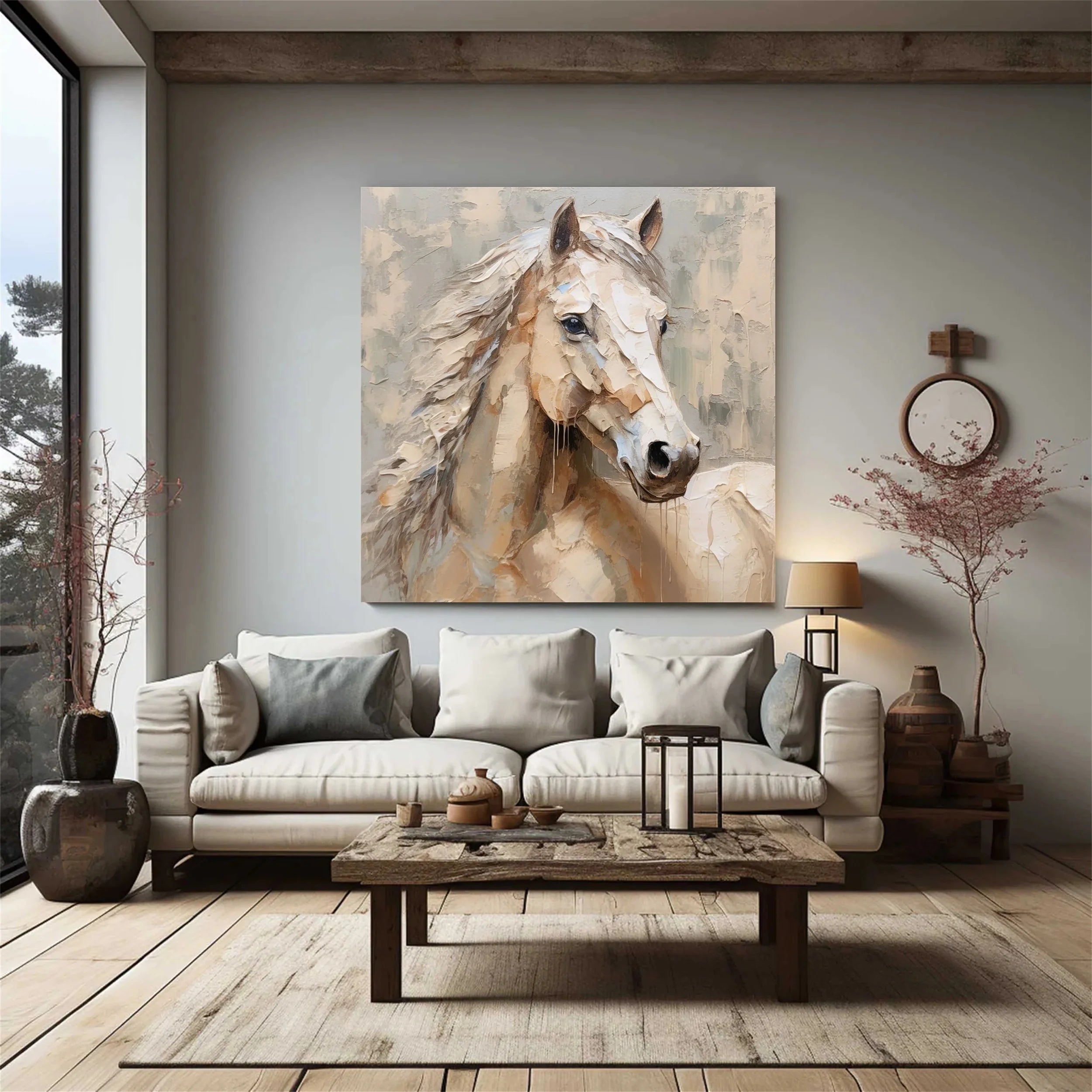 Colorful Horse Abstract Animal Wall Art #AL006