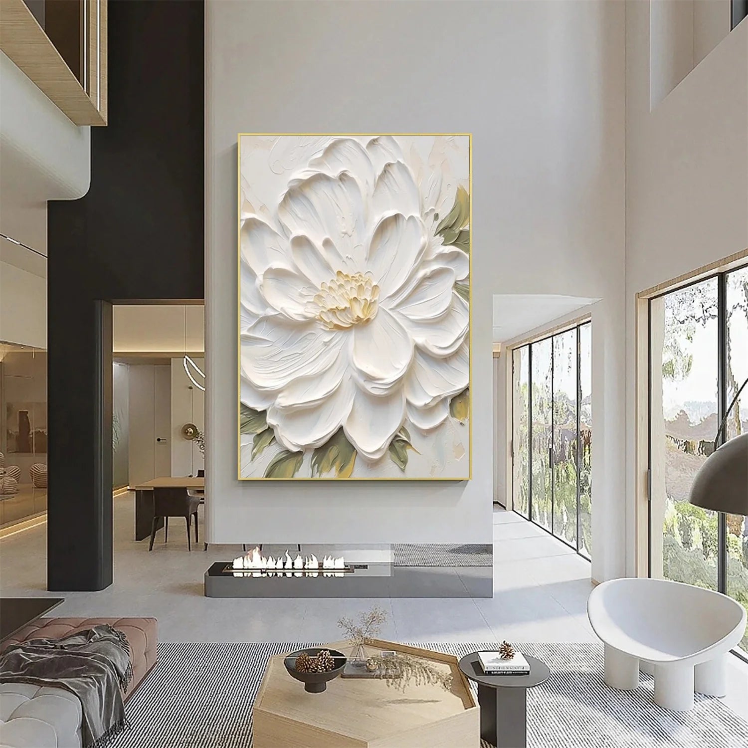 Flower & Tree Abstract Textured Wall Art #ML077