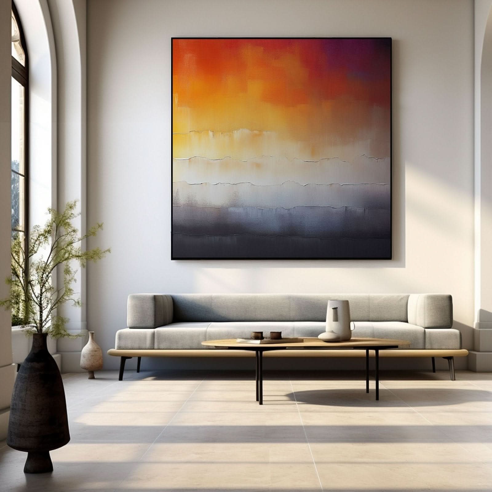 Abstract Painting "Reflets d'Automne" - nukeart
