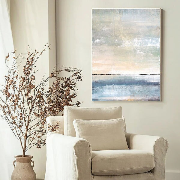 Pink Sunset Abstract Art