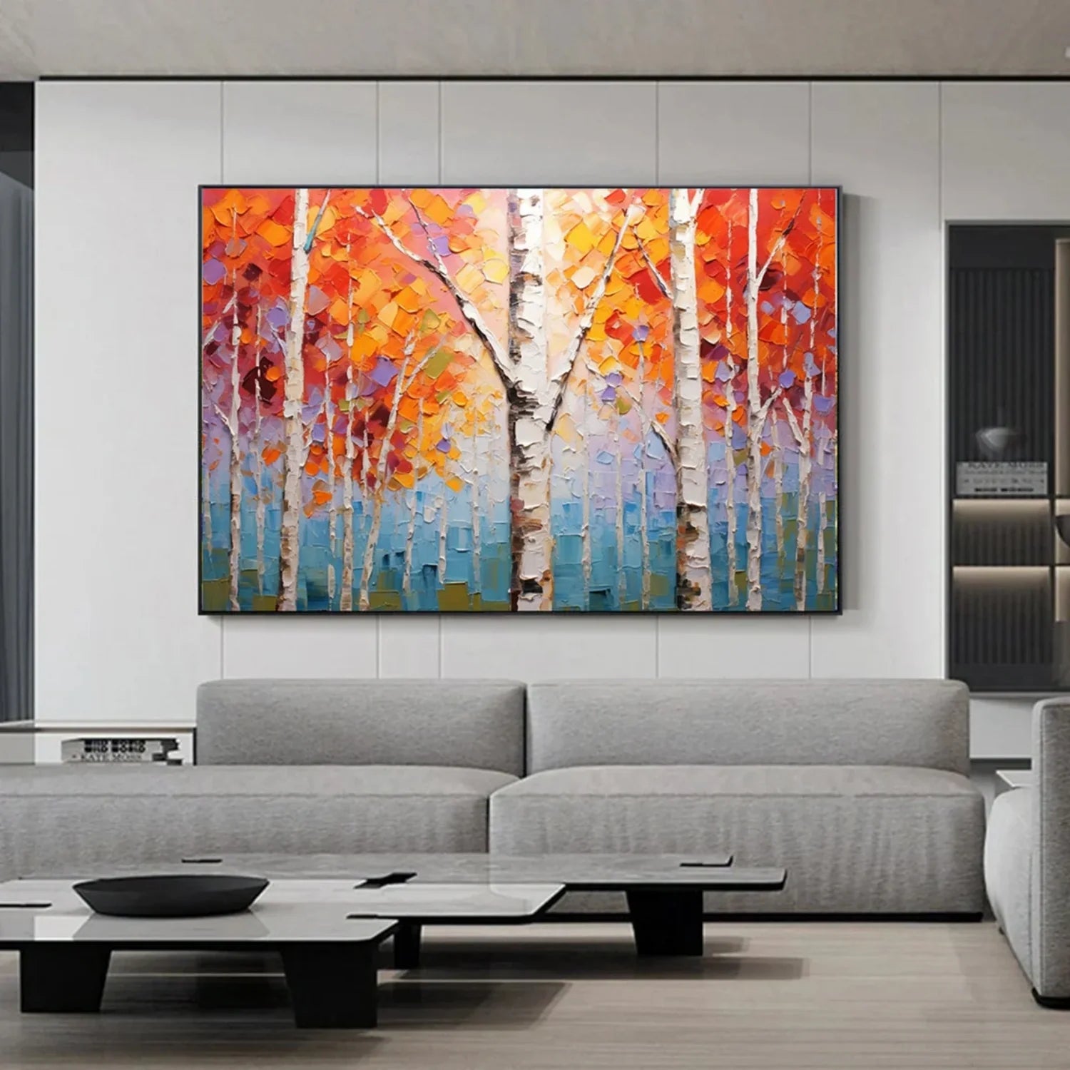 Flower And Tree Abstract Texture  Canvas Art #FT 233