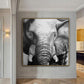 Abstract elephant oil painting | Looking forward to