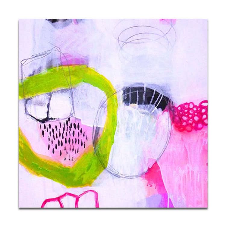 Abstract Art in Multicolored, Orange and Pink | What men and women think