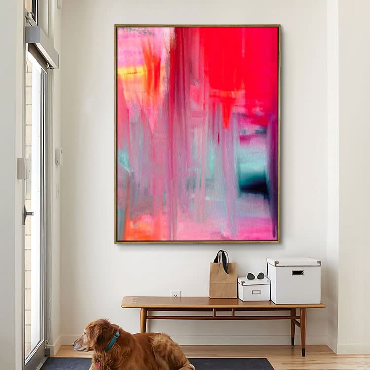 Redness Of The Skin - Handmade Modern Wall Art Acrylic Painting on Canvas