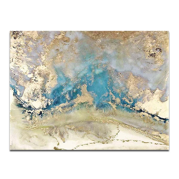 Topographic Map - Handmade Map Wall Art Abstract Painting on Canvas Print