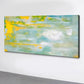 Abstract Landscape Art in Yellow, Green,and White | Simple art