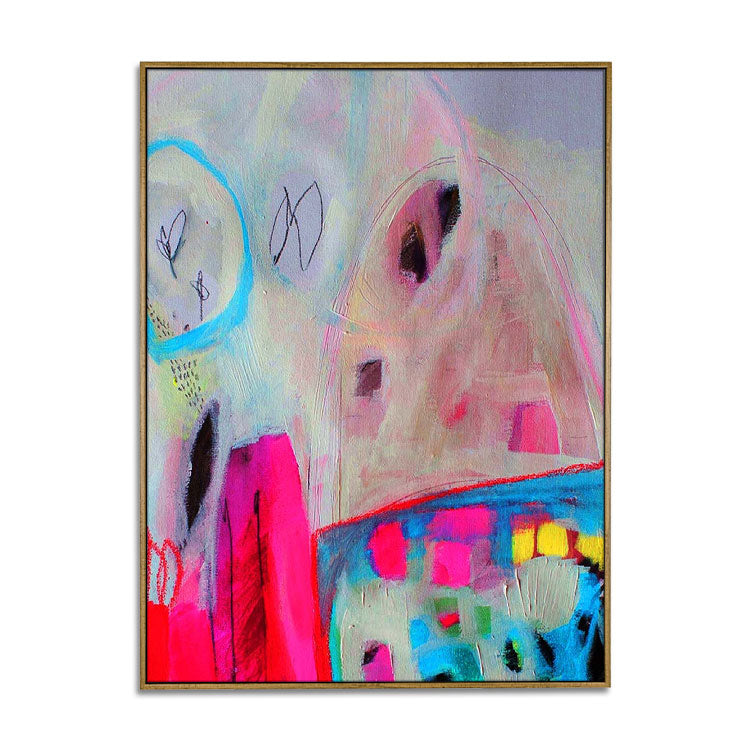 Extra Large Abstract Painting Large Wall Art Original Painting Original-Pink memory