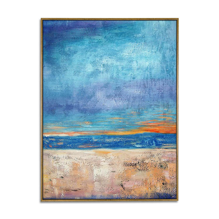 Marine Far View - Hand Painting Sea Canvas Wall Art Landscape Painting