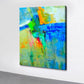 Colorful Abstract Painting in Blue, Yellow and White | Sense of space