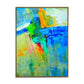 Colorful Abstract Painting in Blue, Yellow and White | Sense of space