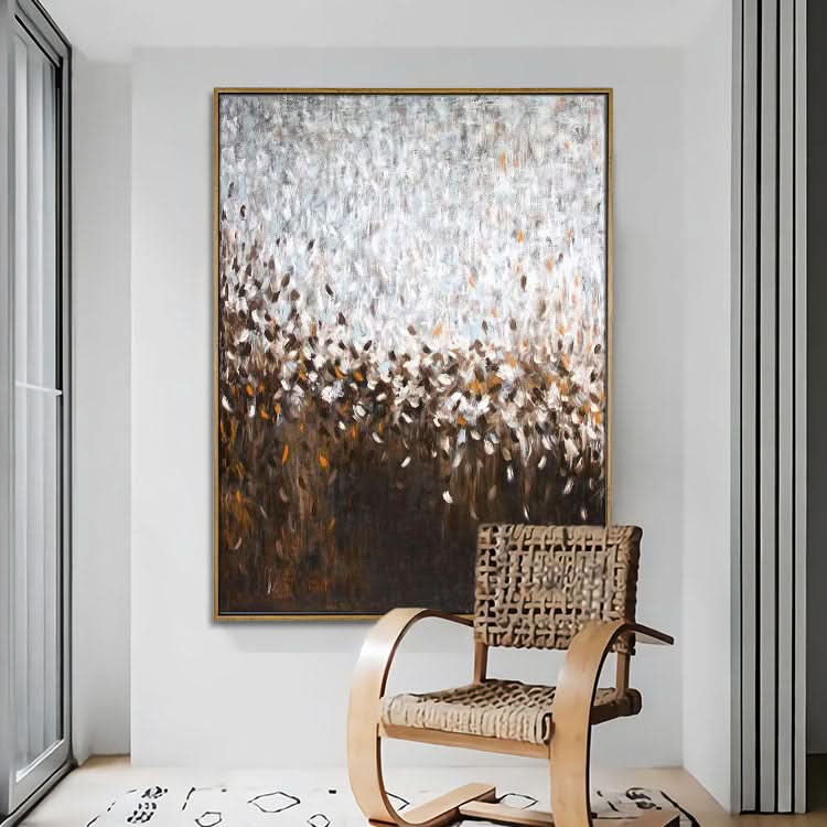 The Fallen Petal - Hand Made Flower Wall Art Abstract Oil Painting on Canvas