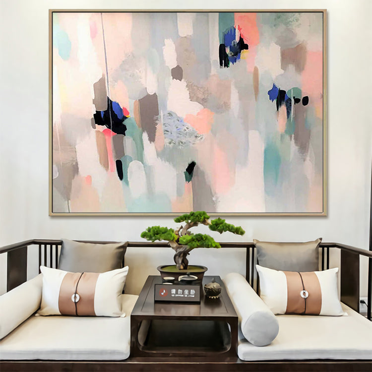 Large Abstract Painting Extra large wall art White canvas art Master bedroom art | Guardian