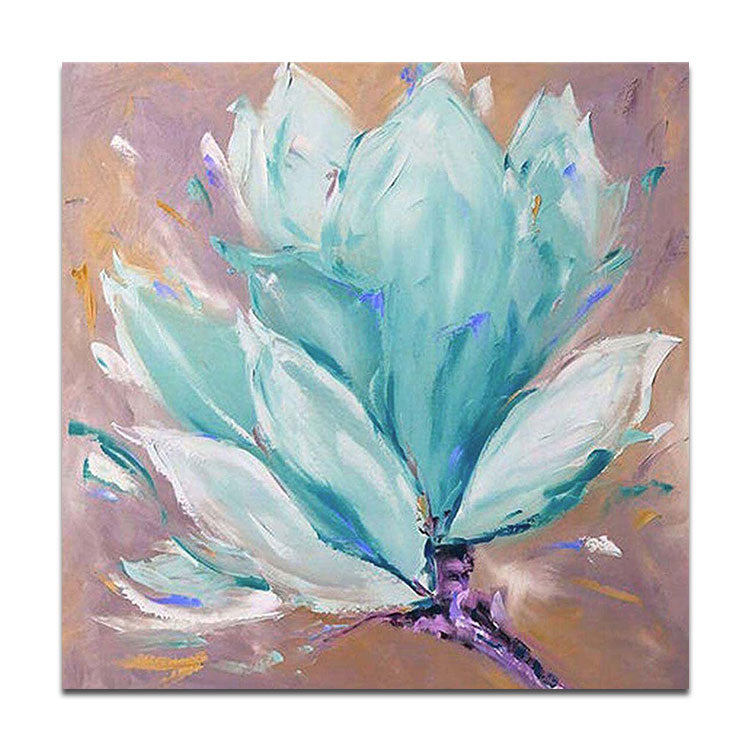 Colorful Painting White Abstract Painting Red Abstract Art Blue Wall Art Modern | Blooming flowers