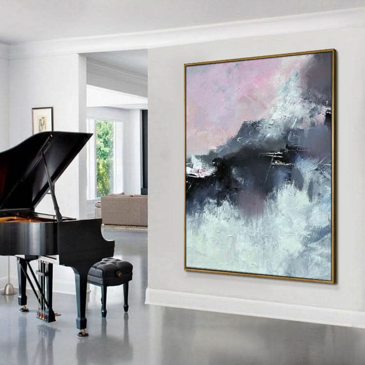 Abstract oil painting on canvas,Beautiful handmade natural scenery painting