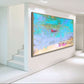 Abstract Painting Original Large Painting Coastal Landscape Painting Texture Art Abstract Acrylic Painting On Canvas | Lotus pond