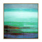 Handmade Green Blue Beach Wall Art Extra Large Modern Seascape Oil Painting