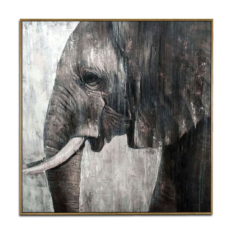 Large Abstract Elephant Painting Cute Elephant Oil Painting Original Impasto Painting Oversized Elephant Painting Abstract  | Elephant's Sorrow