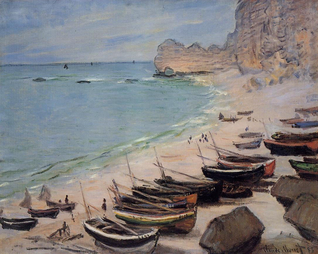 Boats on the Beach Etretat 1