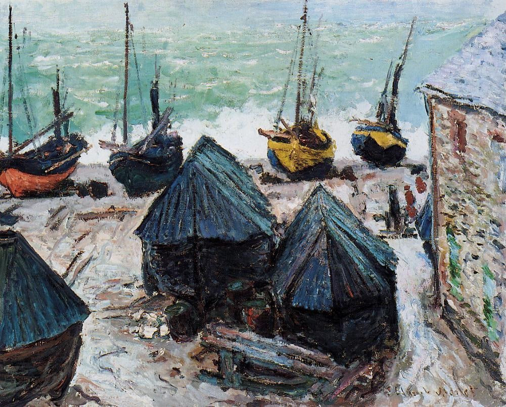 Boats on the Beach Etretat 2