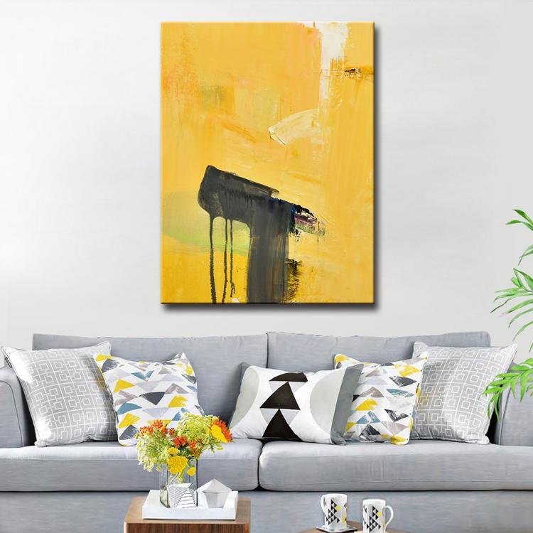 Black and Gold abstract painting Decor art