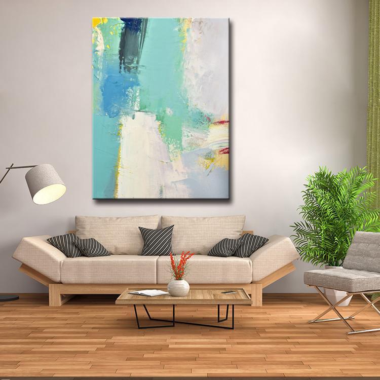 Nature Abstracted/ Original Abstract Painting / Seascape Painting - Hand Painted Abstract Wall Art Nature Seascape Painting