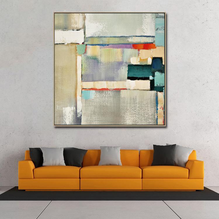 Hand Painted Art Original Painting On Canvas Extra Large Office Decor  Fashion Art | Vertical view