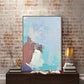 Dependent together - Hand Painted Romantic Lovers Oil Painting Modern Canvas Wall Art