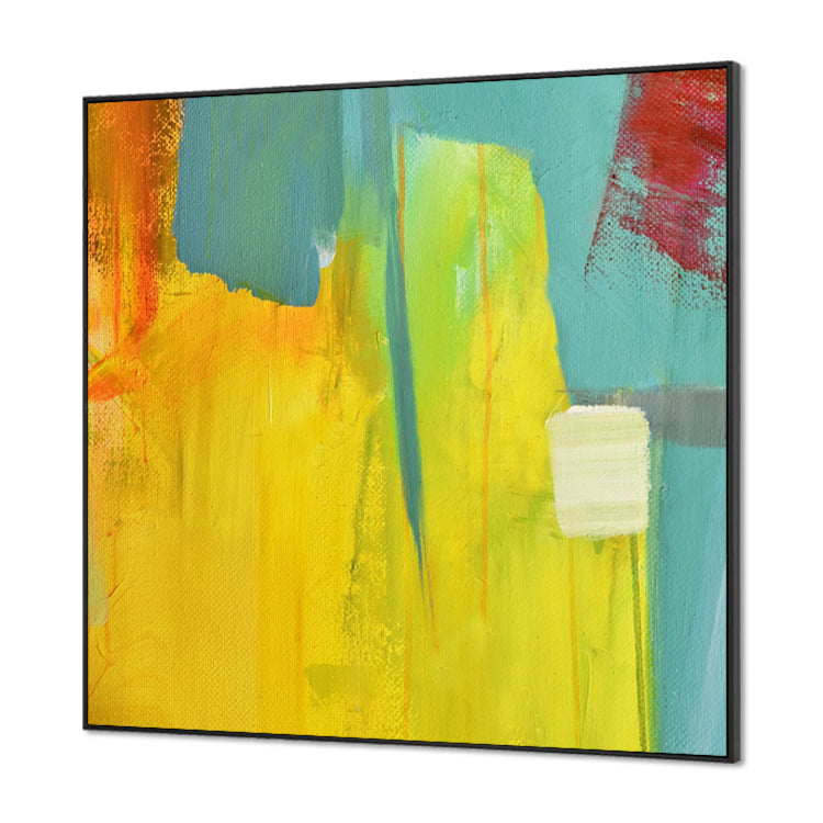 Original Painting On Canvas Hand Made Art Extra Large Living Room Simple Art Yellow and Red | The Holy City